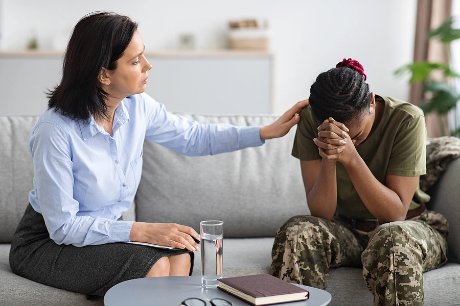 air force veteran discussing her service-related disability