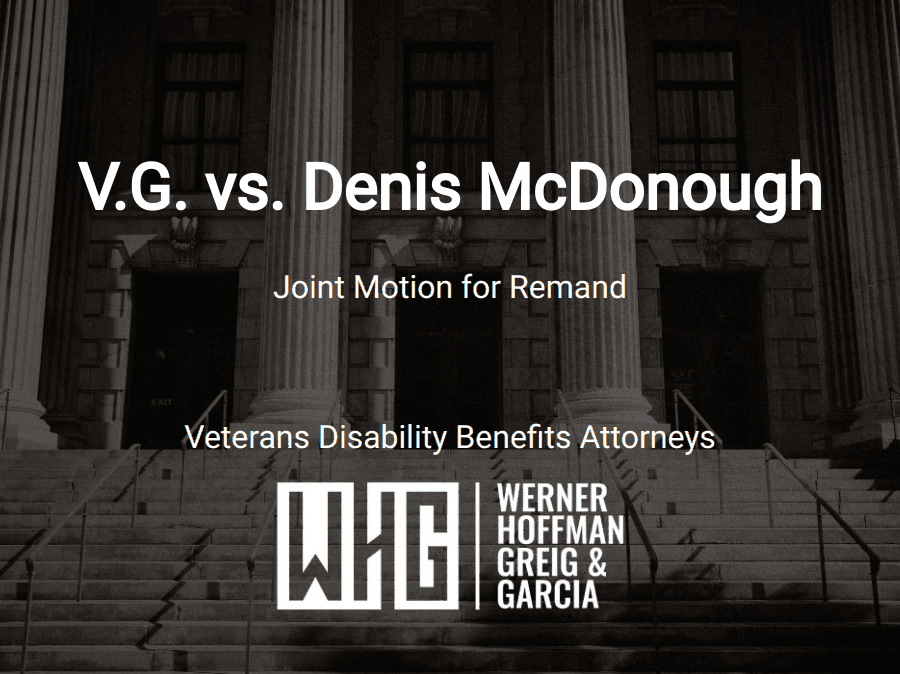 V.G. vs. Denis McDonough