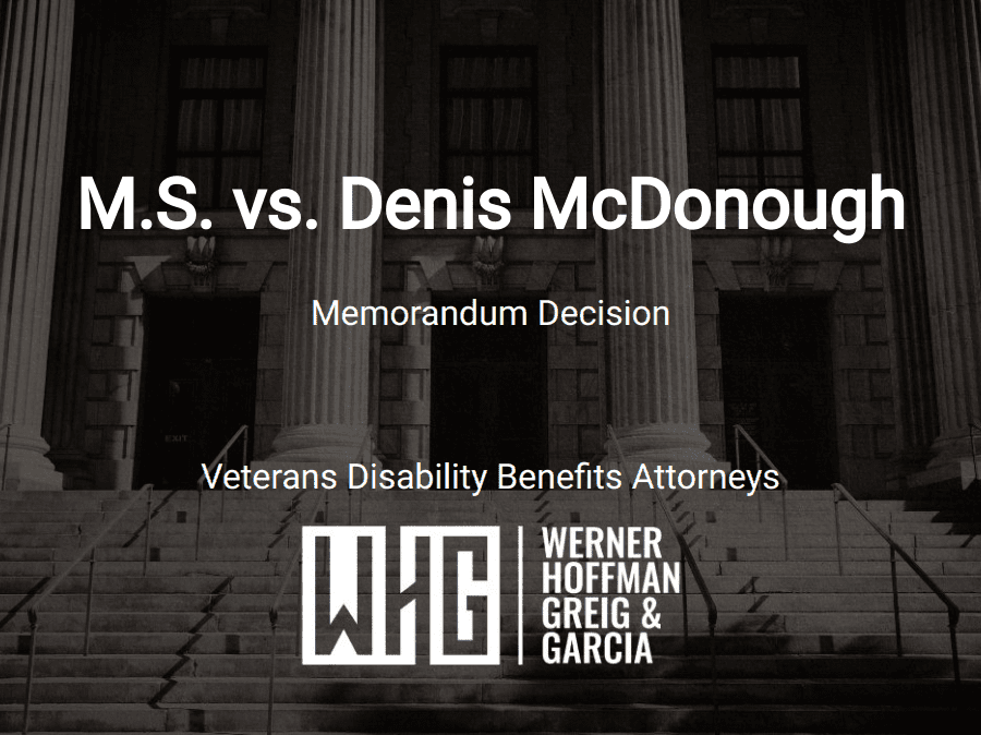 M.S. vs. Denis McDonough