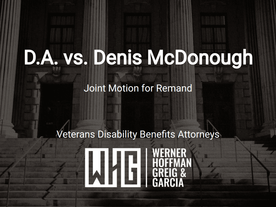 D.A. vs. Denis McDonough