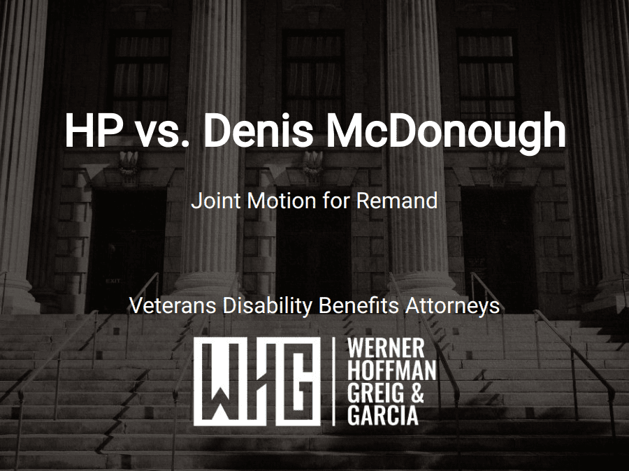 HP vs. Denis McDonough