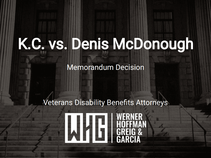 K.C. vs. Denis McDonough