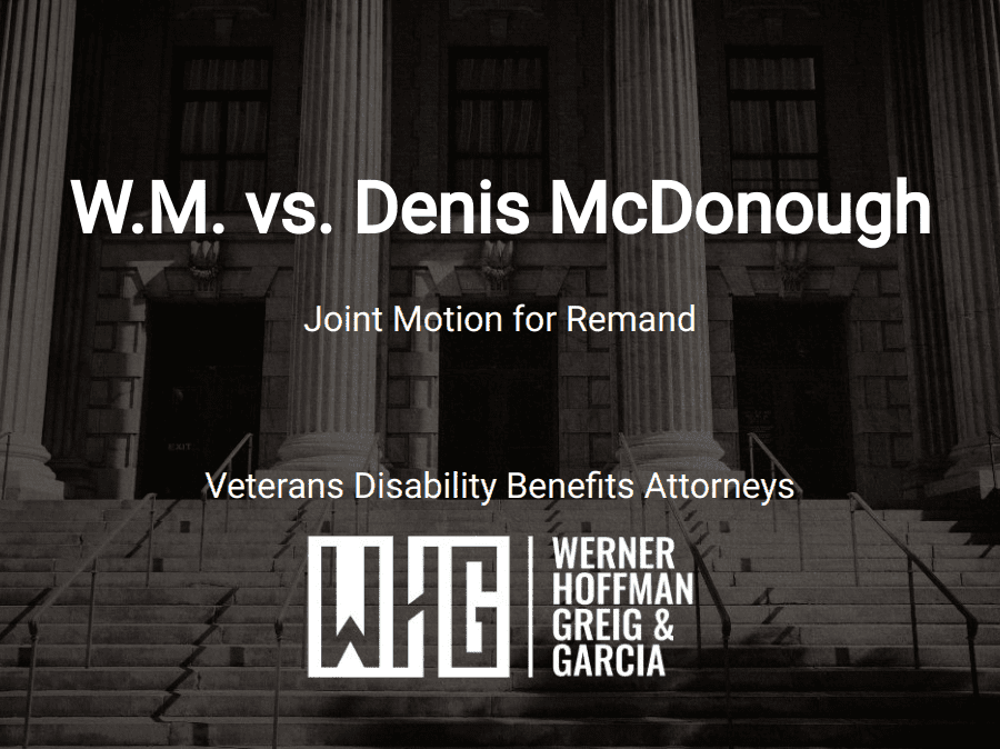 W.M. vs. Denis McDonough