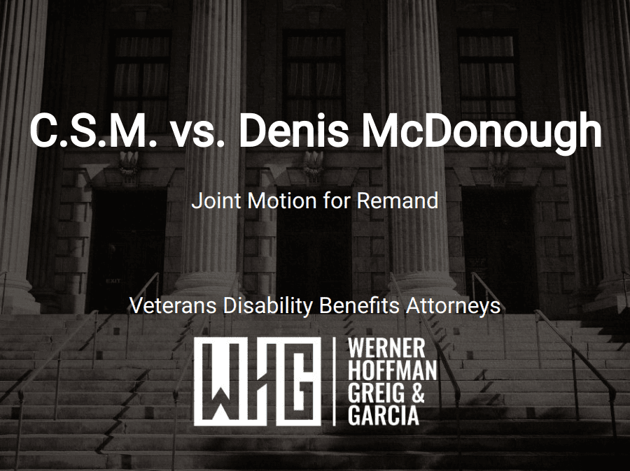 C.S.M. vs. Denis McDonough