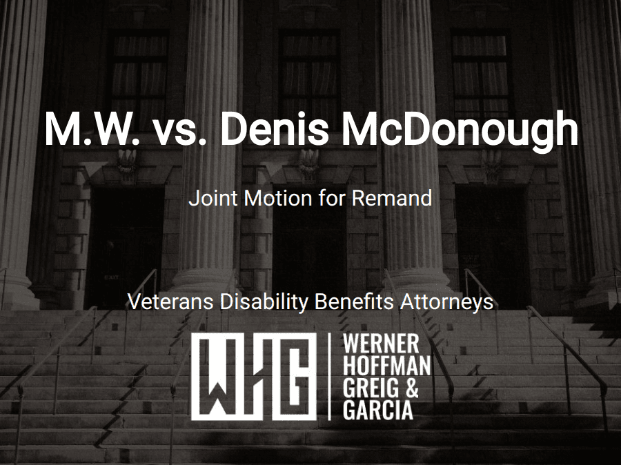 M.W. vs. Denis McDonough