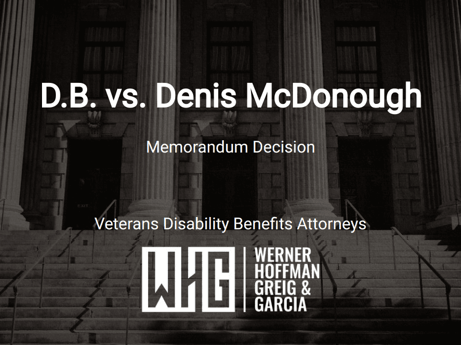 D.B. vs. Denis McDonough