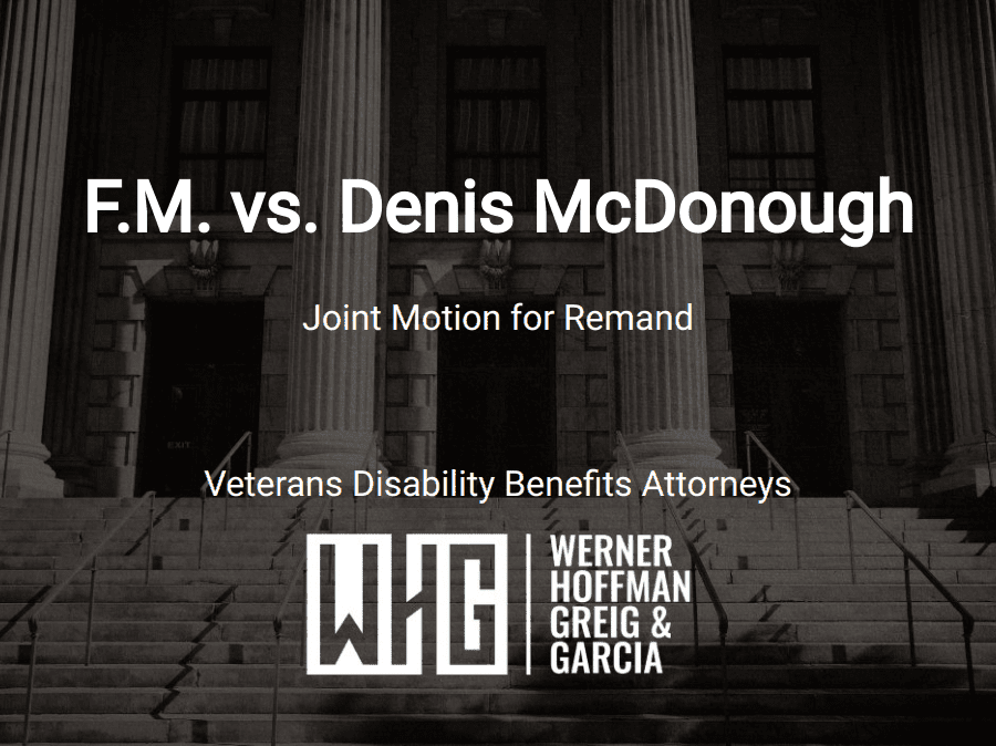 F.M. vs. Denis McDonough