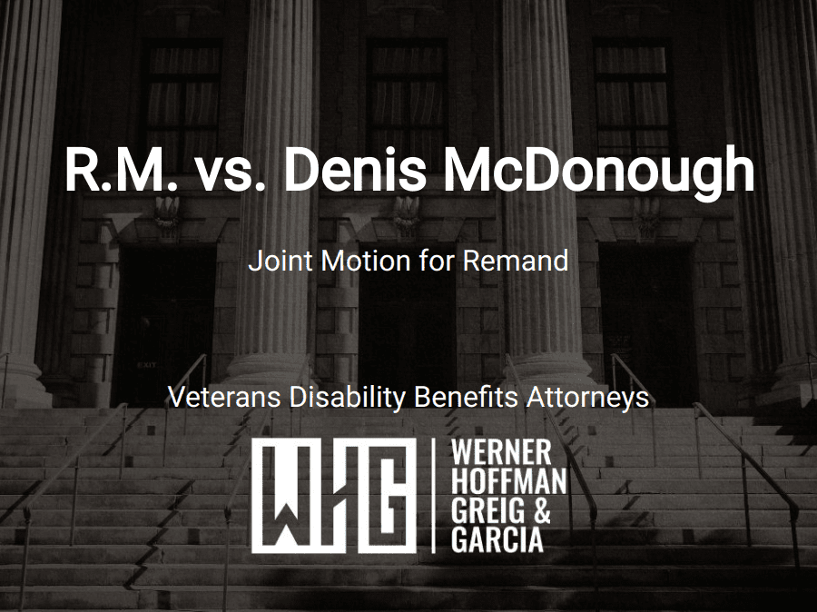 R.M. vs. Denis McDonough