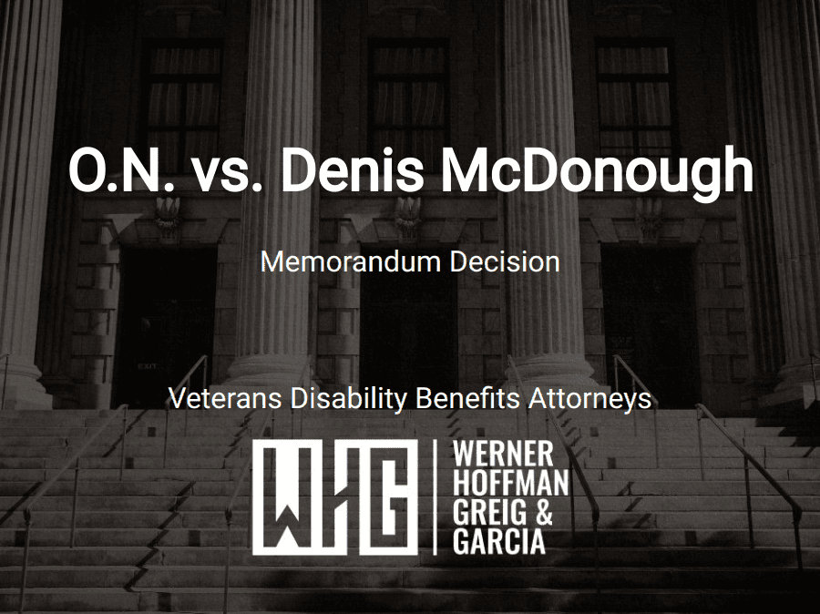 O.N. vs. Denis McDonough