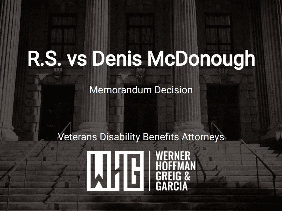 R.S. vs Denis McDonough