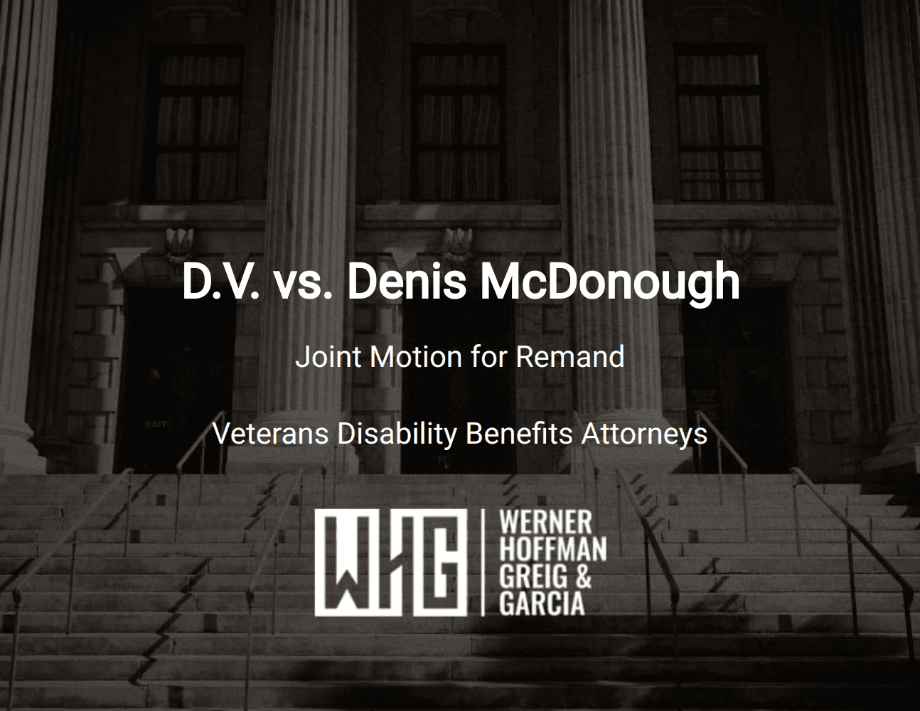D.V. vs. Denis McDonough