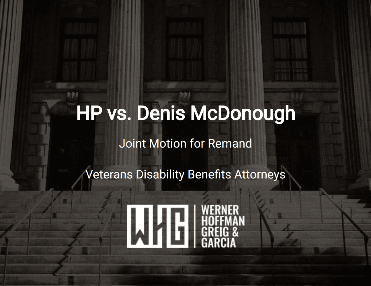 HP vs. Denis McDonough