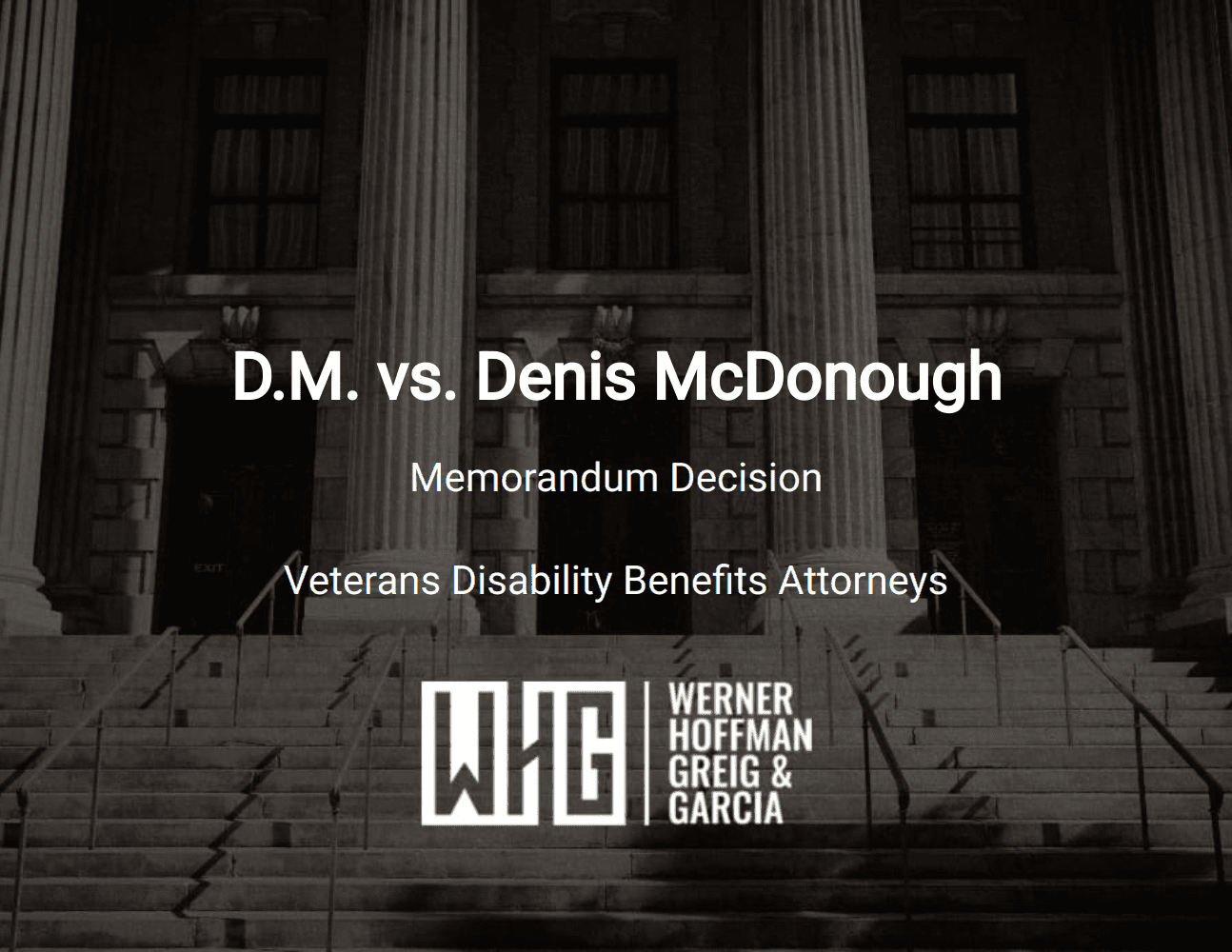 D.M. vs. Denis McDonough