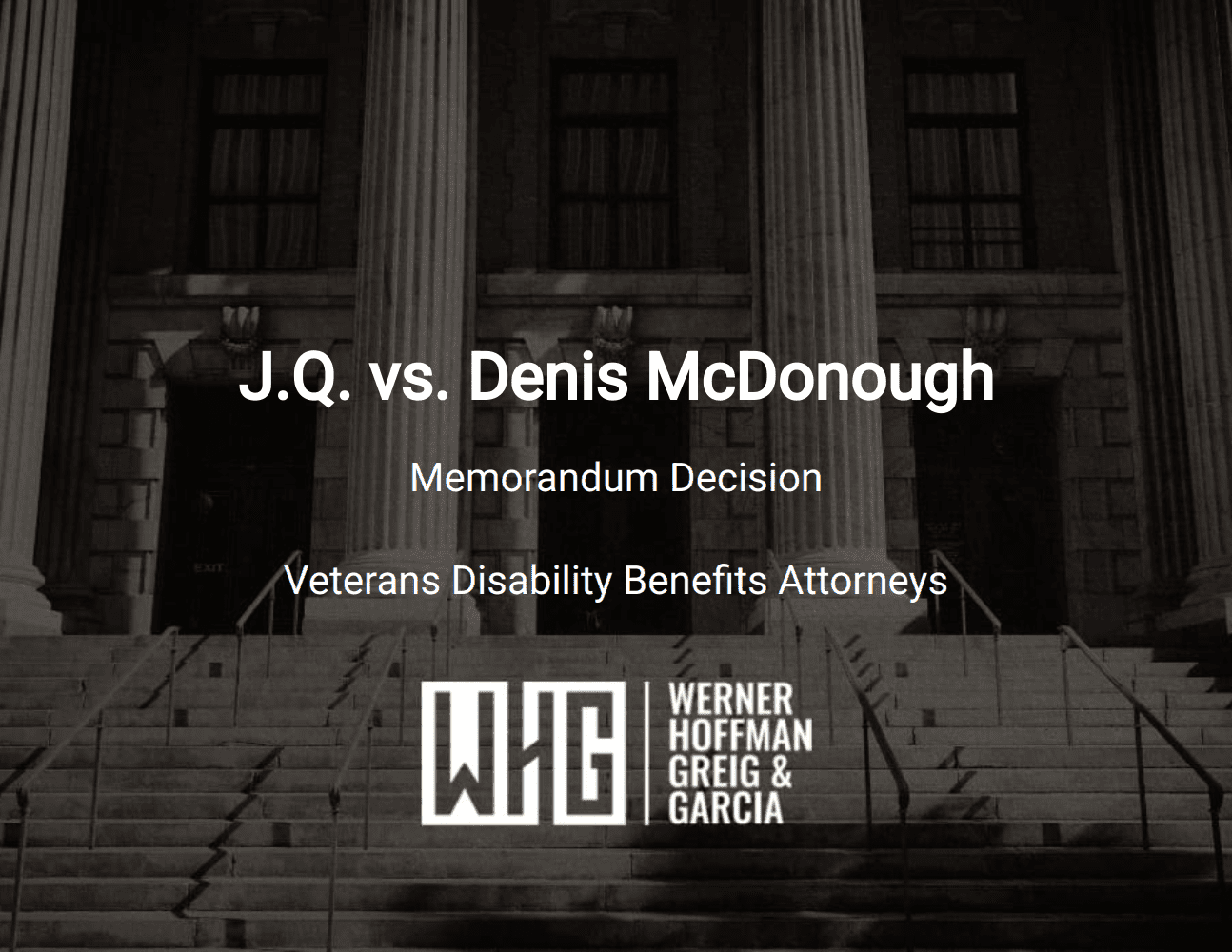 J.Q. vs. Denis McDonough