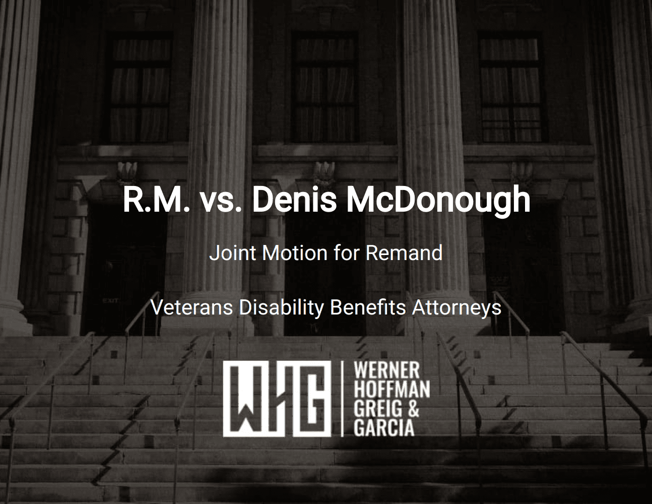 R.M. vs. Denis McDonough