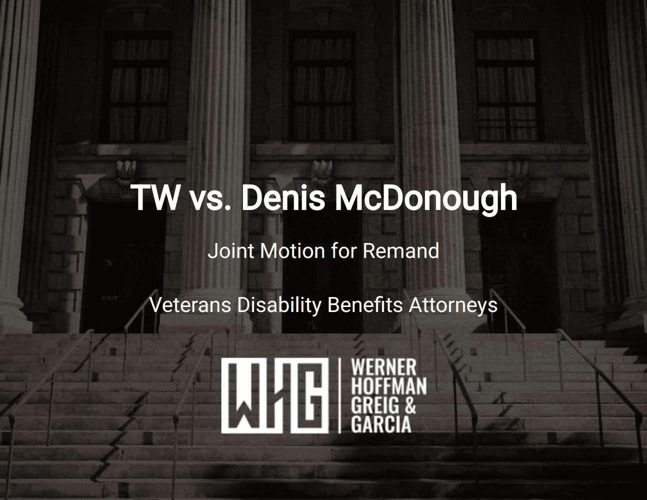 TW vs. Denis McDonough