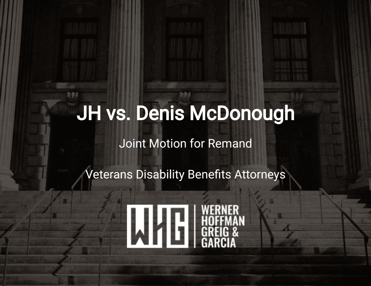 JH vs. Denis McDonough