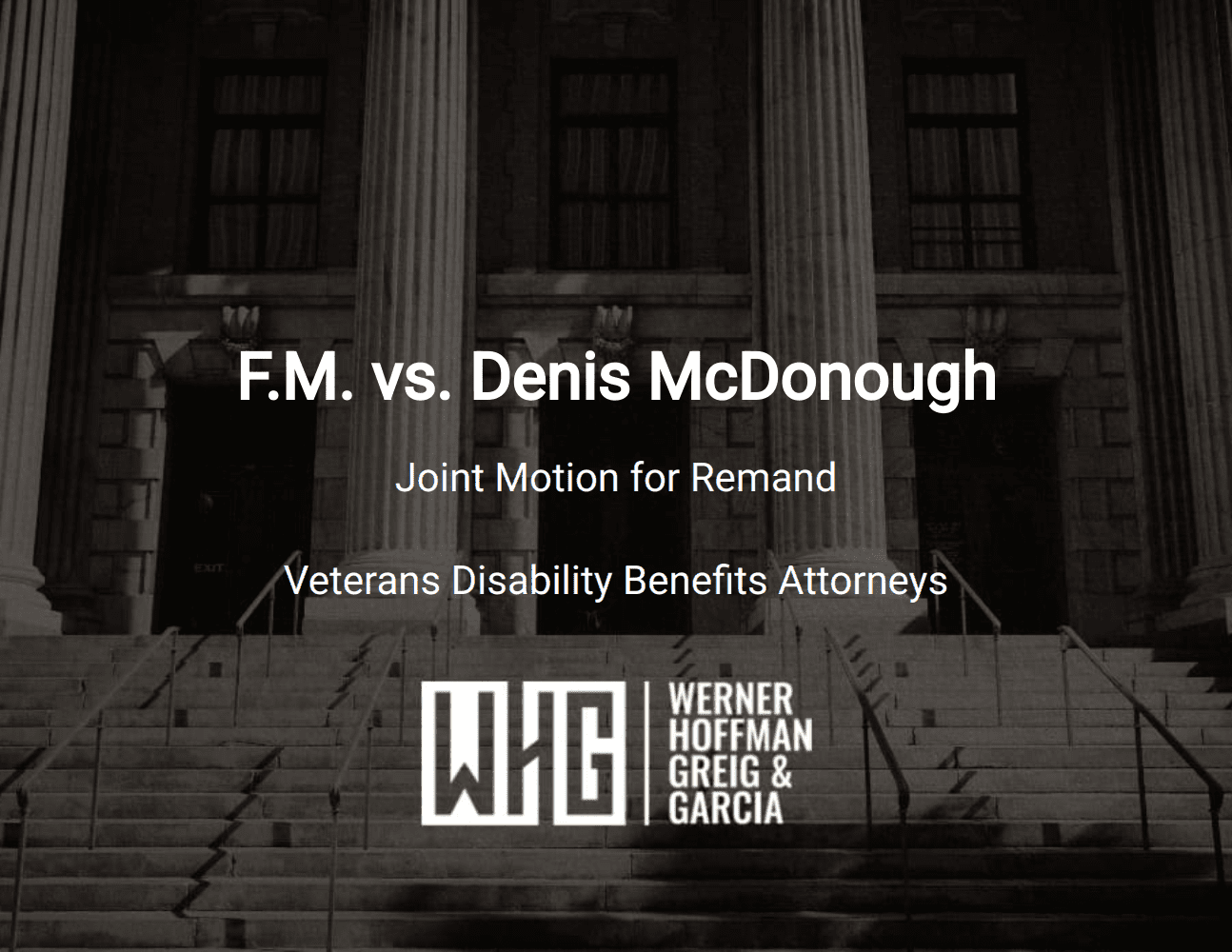 F.M. vs. Denis McDonough