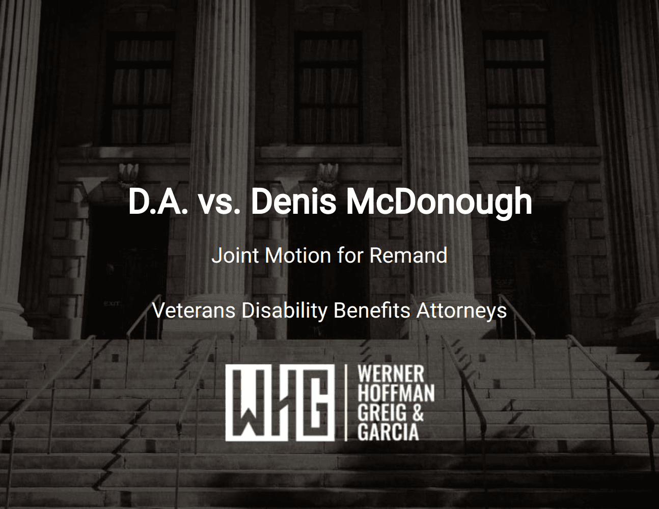 D.A. vs. Denis McDonough
