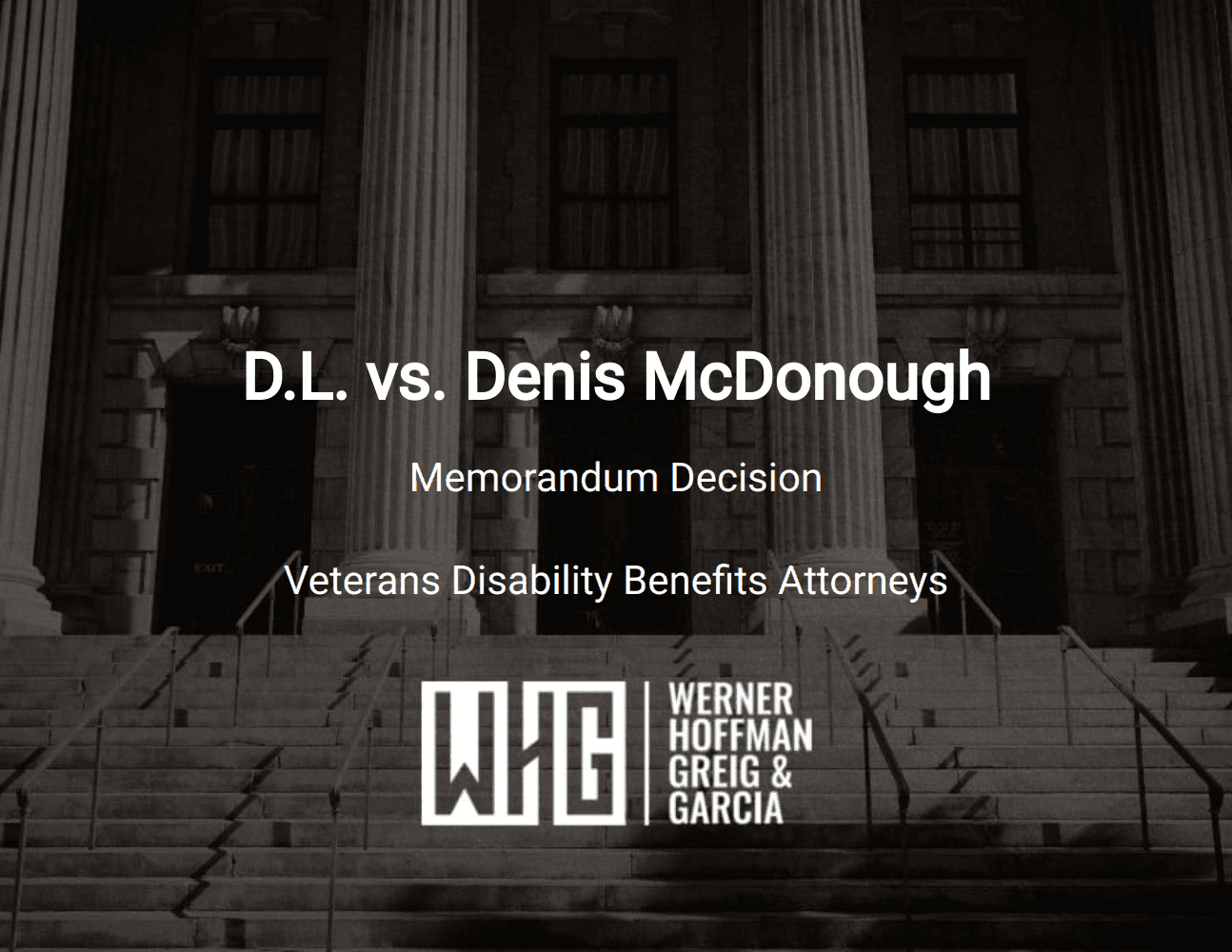 D.L. vs. Denis McDonough