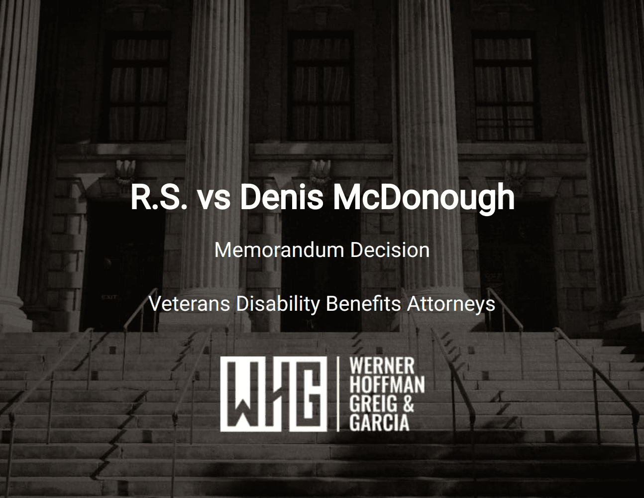 R.S. vs Denis McDonough