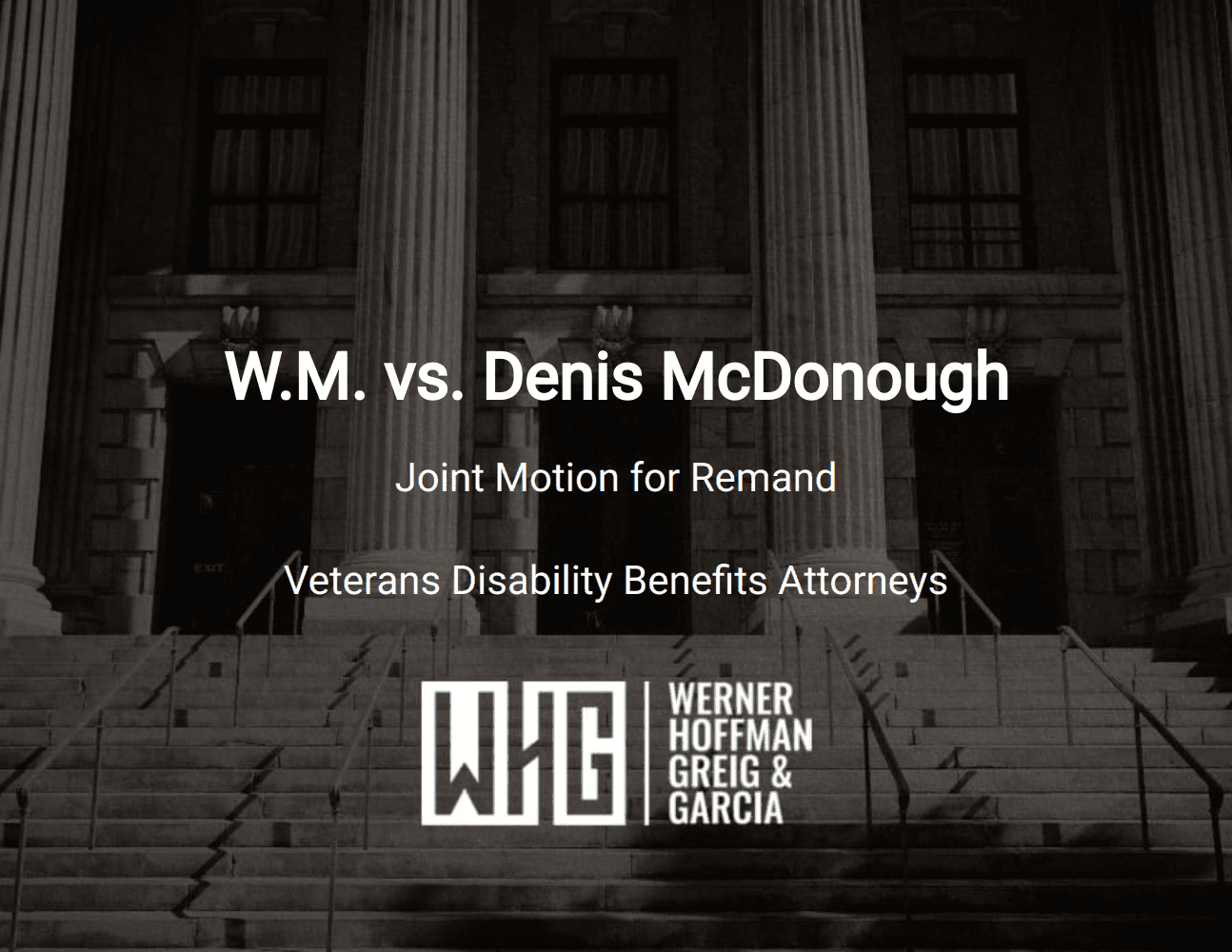 W.M. vs. Denis McDonough