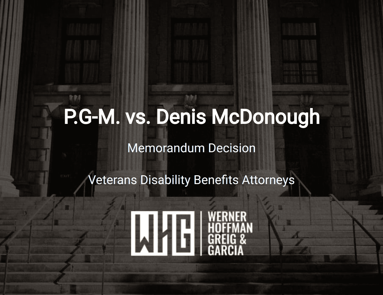 P.G-M. vs. Denis McDonough
