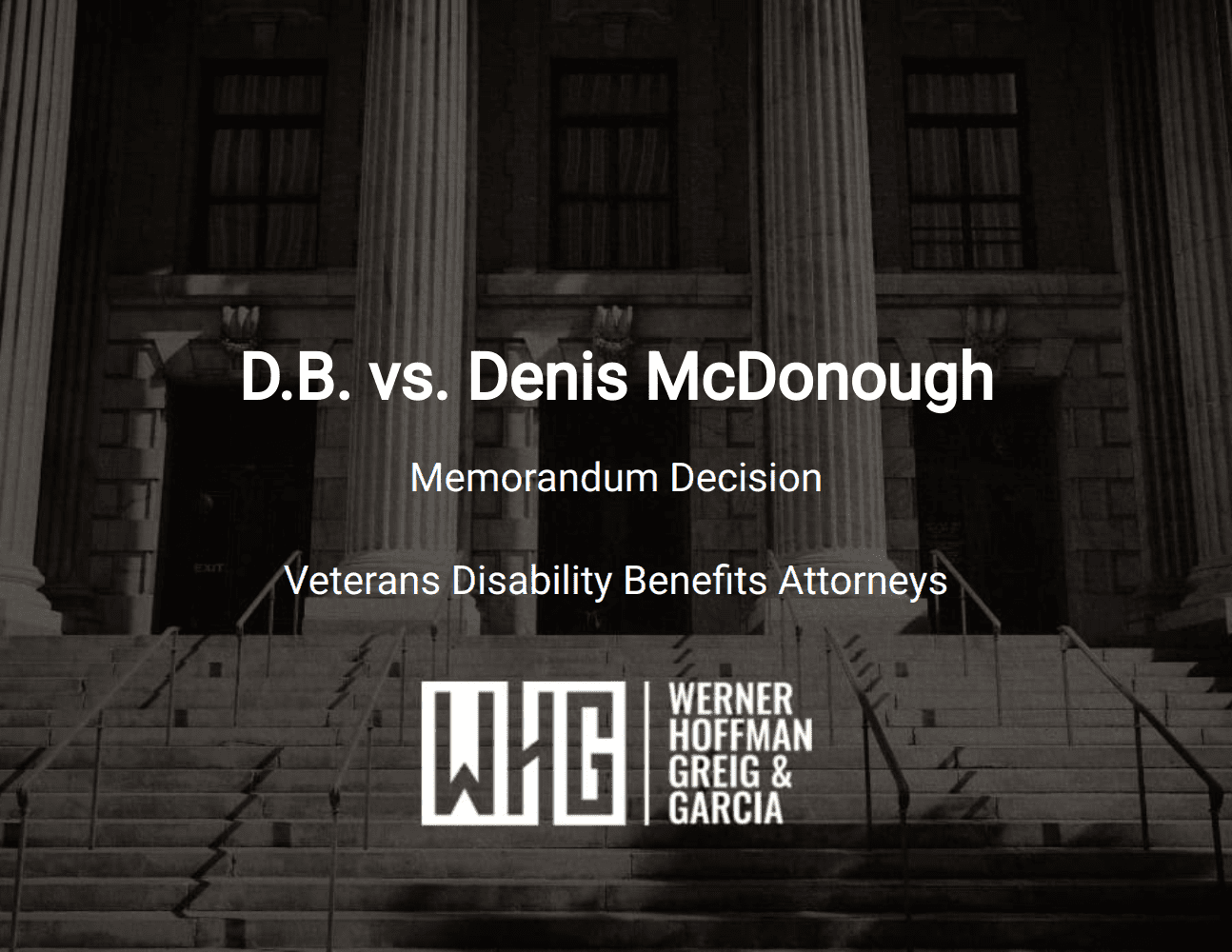 D.B. vs. Denis McDonough