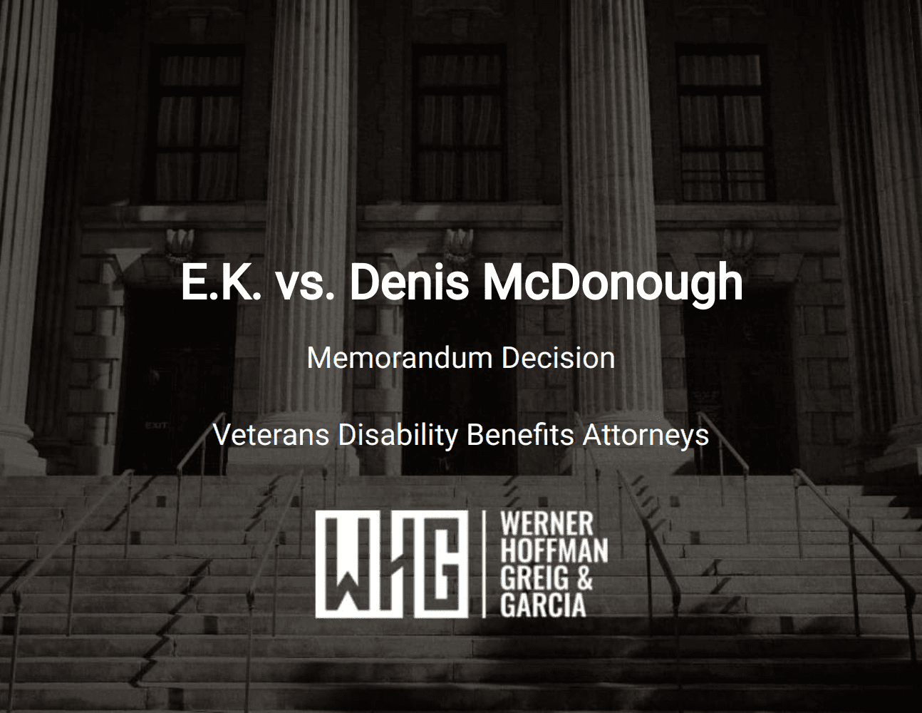 E.K. vs. Denis McDonough