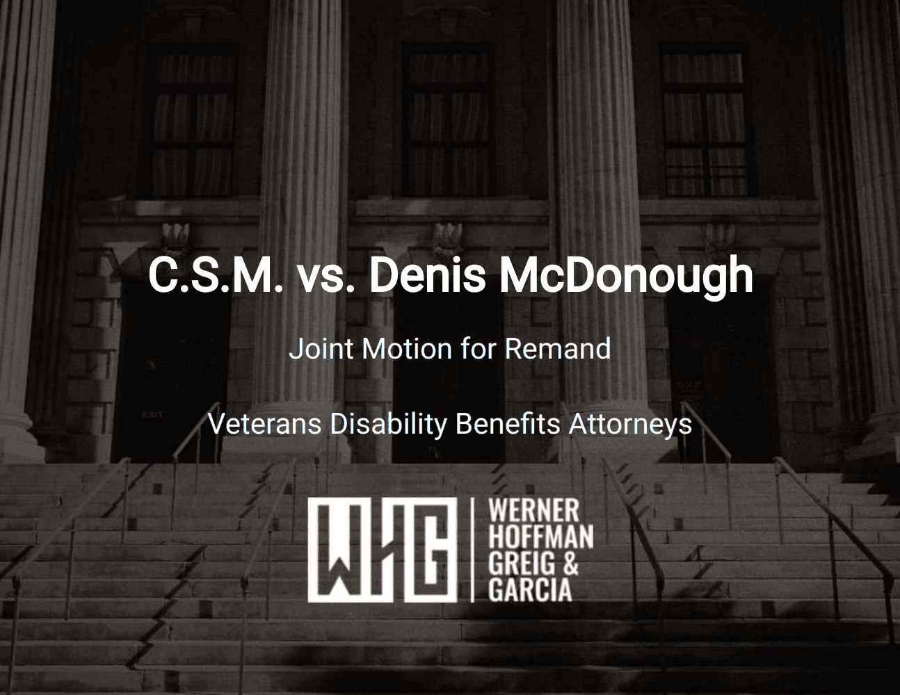 C.S.M. vs. Denis McDonough